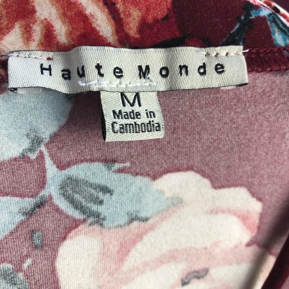 Haute Monde Floral cold Shoulder Dress (M) - Picture 8 of 12